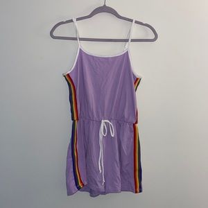 🌈 Rainbow Stripe Romper